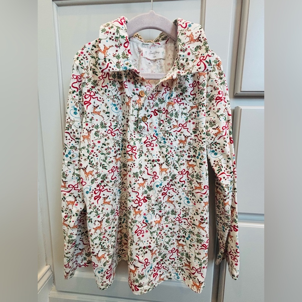 SweetHoney Holiday Print Boys Shirt